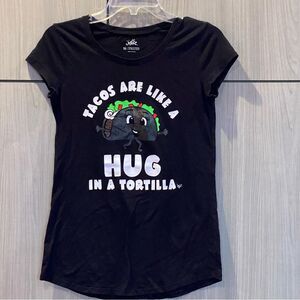 Justice Tacos T-shirt Black 16Y